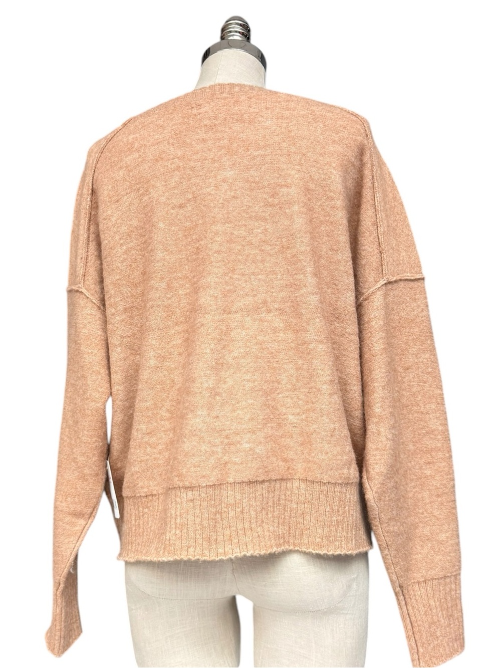 Lucky Brand Camel Crewneck Sweater Soft Knit Pullover Size L NWT - Picture 5 of 11